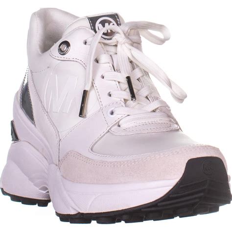 michael kors brady sneakers optic white|Michael Kors white women's shoes.